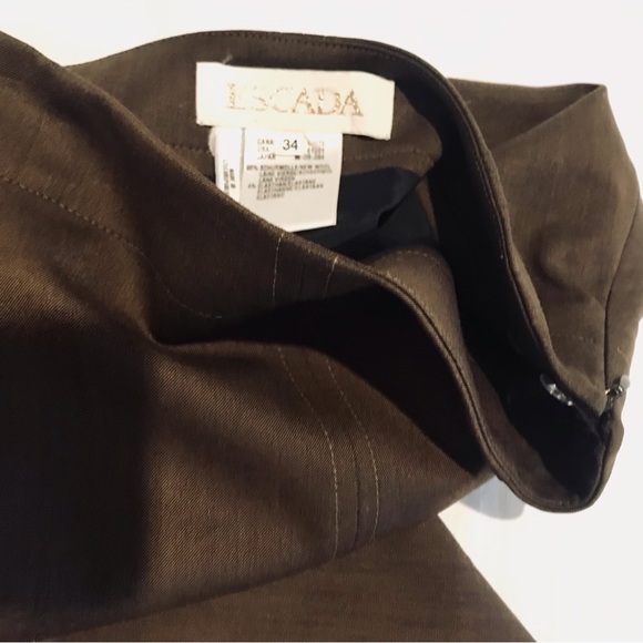 Escada Vintage Expresso Brown Pencil Skirt - Picture 4 of 4